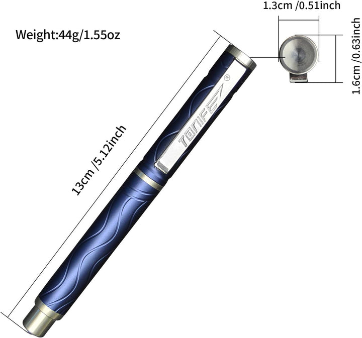 TONIFE Selbstverteidigungsstift mit Notfall-Glasbrecher-Schreibwerkzeug Self Defense Pen (Dunkelblau