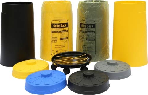 2. Wahl - Sacktonne gelb für den gelben Sack - Deckel nach Verfügbarkeit, vorwiegend schwarz