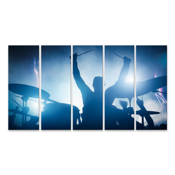 islandburner Bild auf Leinwand Schlagzeuger Schlagzeug Musik Kinderzimmer Bilder Wandbilder Poster L