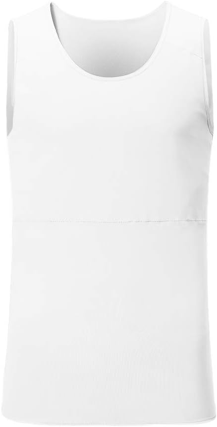 Idtswch Brustbinder für Transgender-Brustbinder, halber FTM-Binder, Brust-Kompressions-BH, L White 1