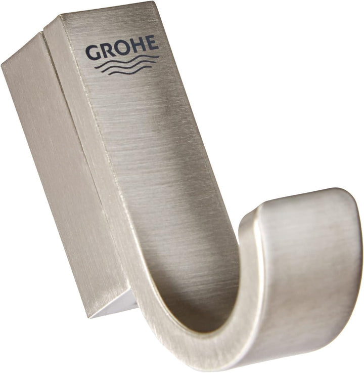 Grohe 41039DC0 Selection | Accessoires-Glasablage | Chrom | 41057000 Supersteel Bademantelhaken, Sup