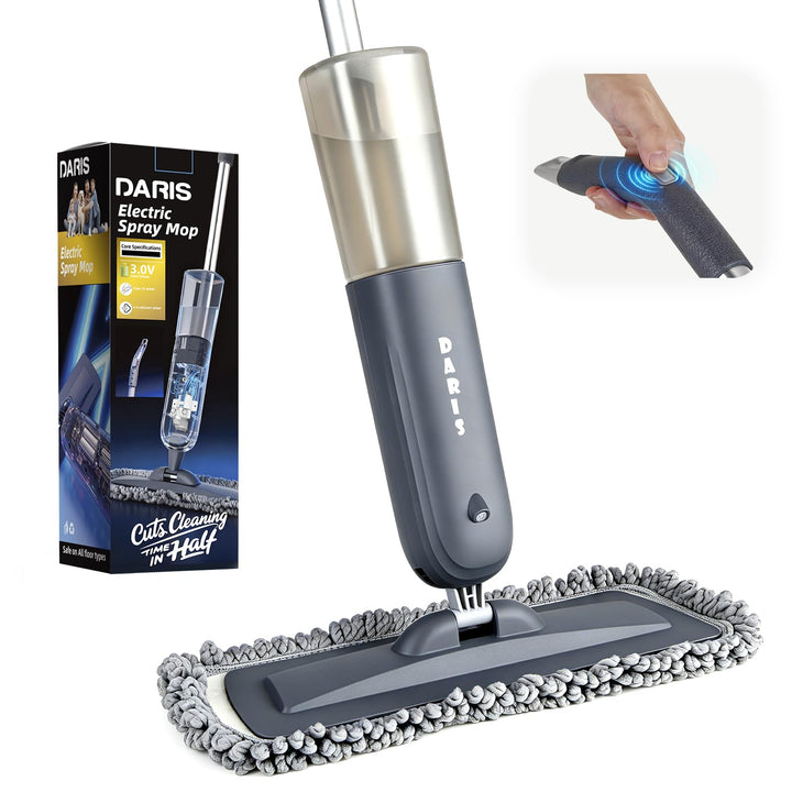 DARIS Bodenreinigungsmopp, Sprühmopp, Flachmopp für trocken und nass, mit Sprühfunktion, 1x 700 ml n