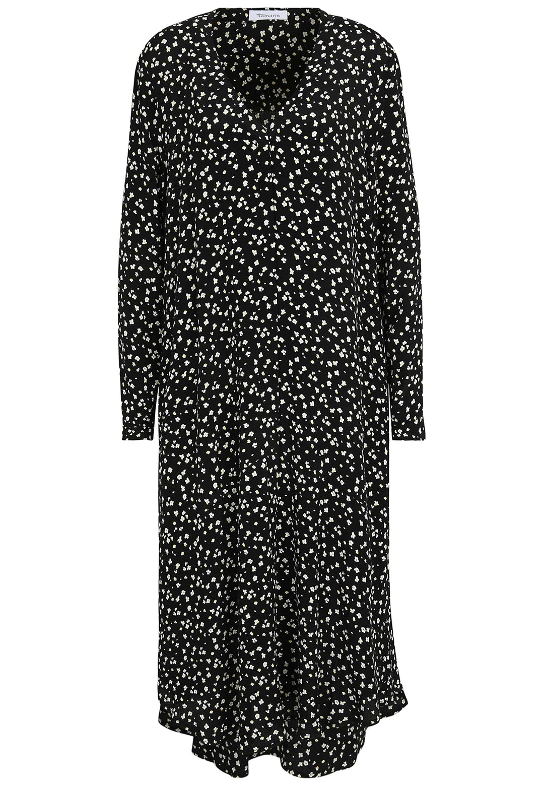 Tamaris Damen ANGERS AOP Cleanes Trapez Kleid 36 Black Beauty Flower Aop, 36 Black Beauty Flower Aop