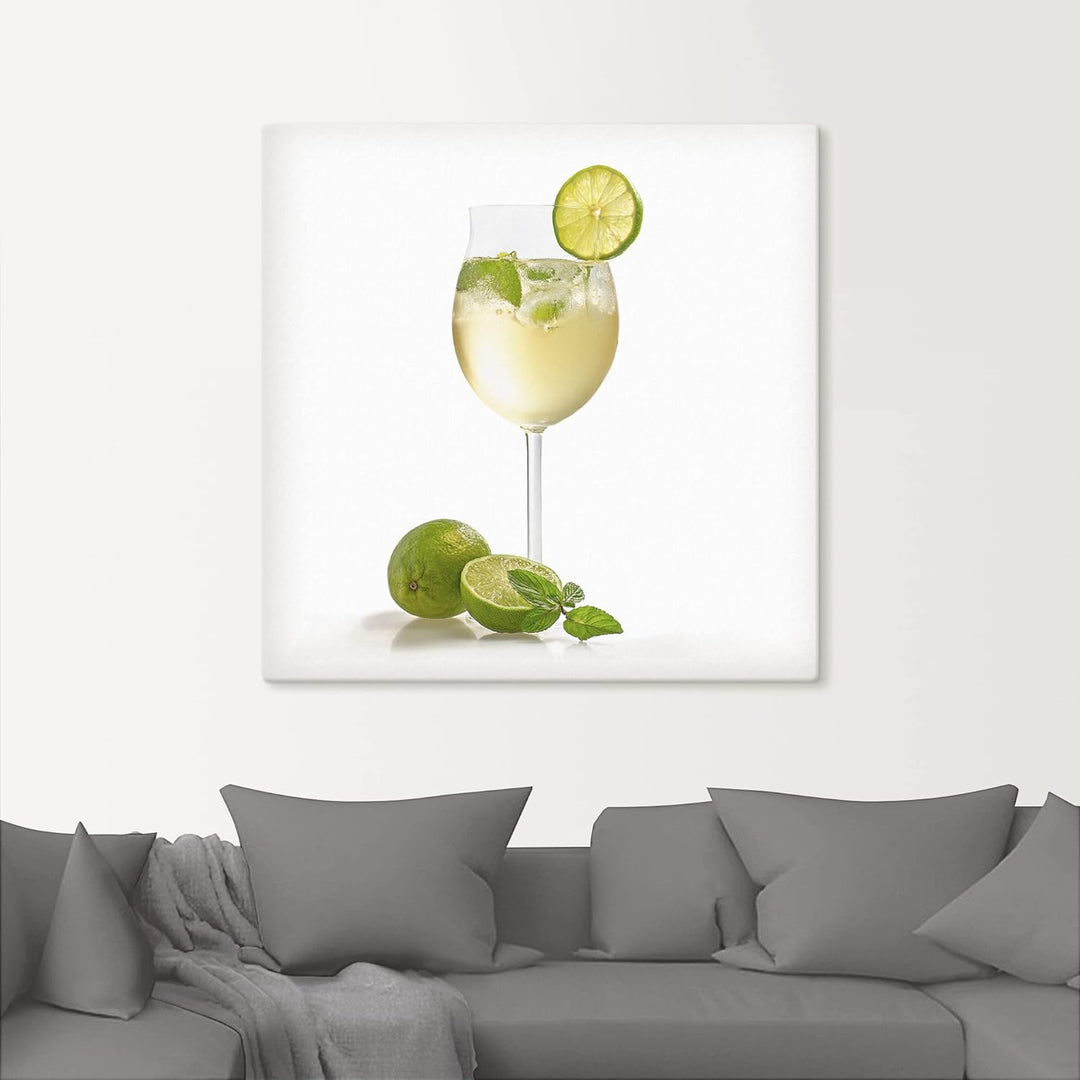 ARTland Leinwandbilder Wandbild Bild auf Leinwand 50 x 50 cm Ernährung Genuss Getränke Cocktail Foto