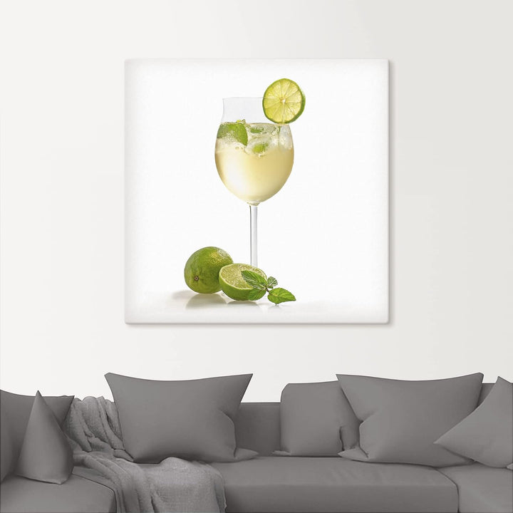 ARTland Leinwandbilder Wandbild Bild auf Leinwand 50 x 50 cm Ernährung Genuss Getränke Cocktail Foto