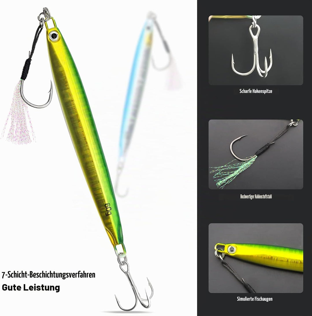 FREGITO Fishing Jigs Vertikale Salzwasser Jigs Vertikaler Jigging Löffel Angeln Thunfisch Köder Boot