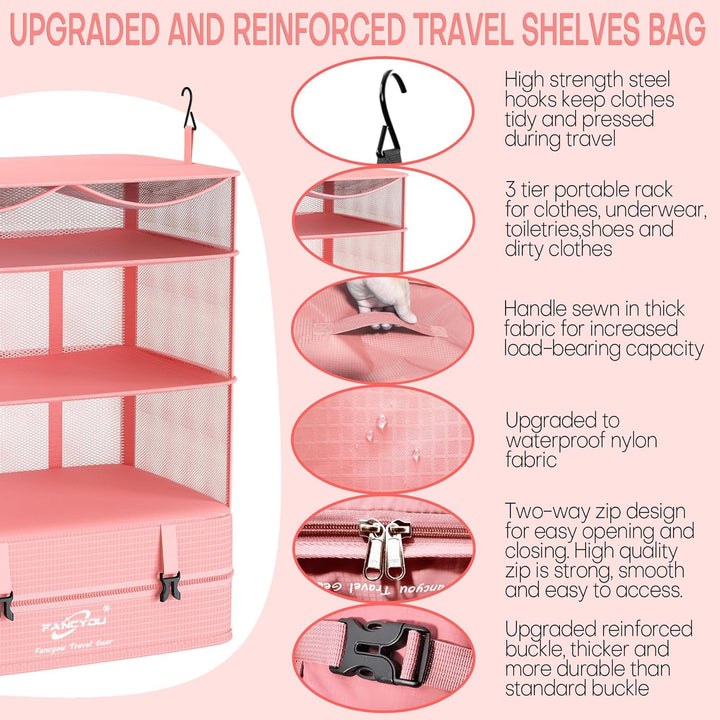 Koffer Organizer Hängende Verpackung Würfel Tragbare Schrank Regale Kompressive Reisegepäck Essentia