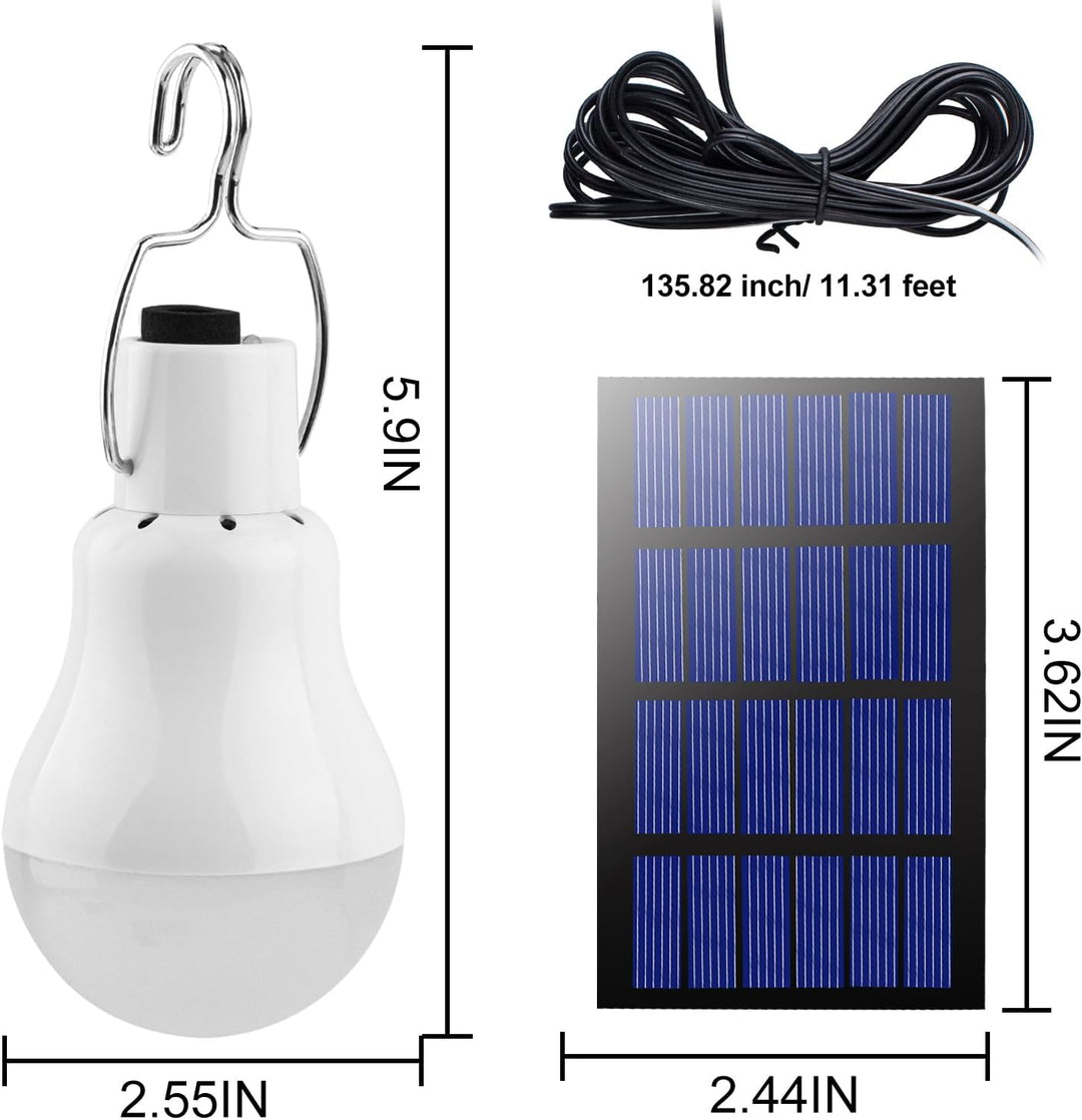 LED Solar Glühbirne Solarlampen für Aussen 2PCS mit 3M Kabel*2, Beinhome Laterne Campinglampe Hängel