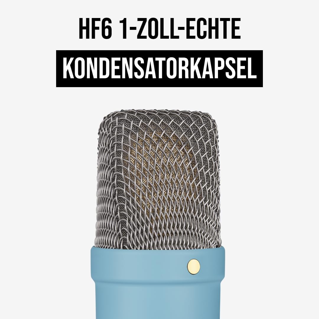 RØDE NT1 Signature Series Grossmembrankondensatormikrofon mit Schockhalterung, Popschutz und XLR-Kab