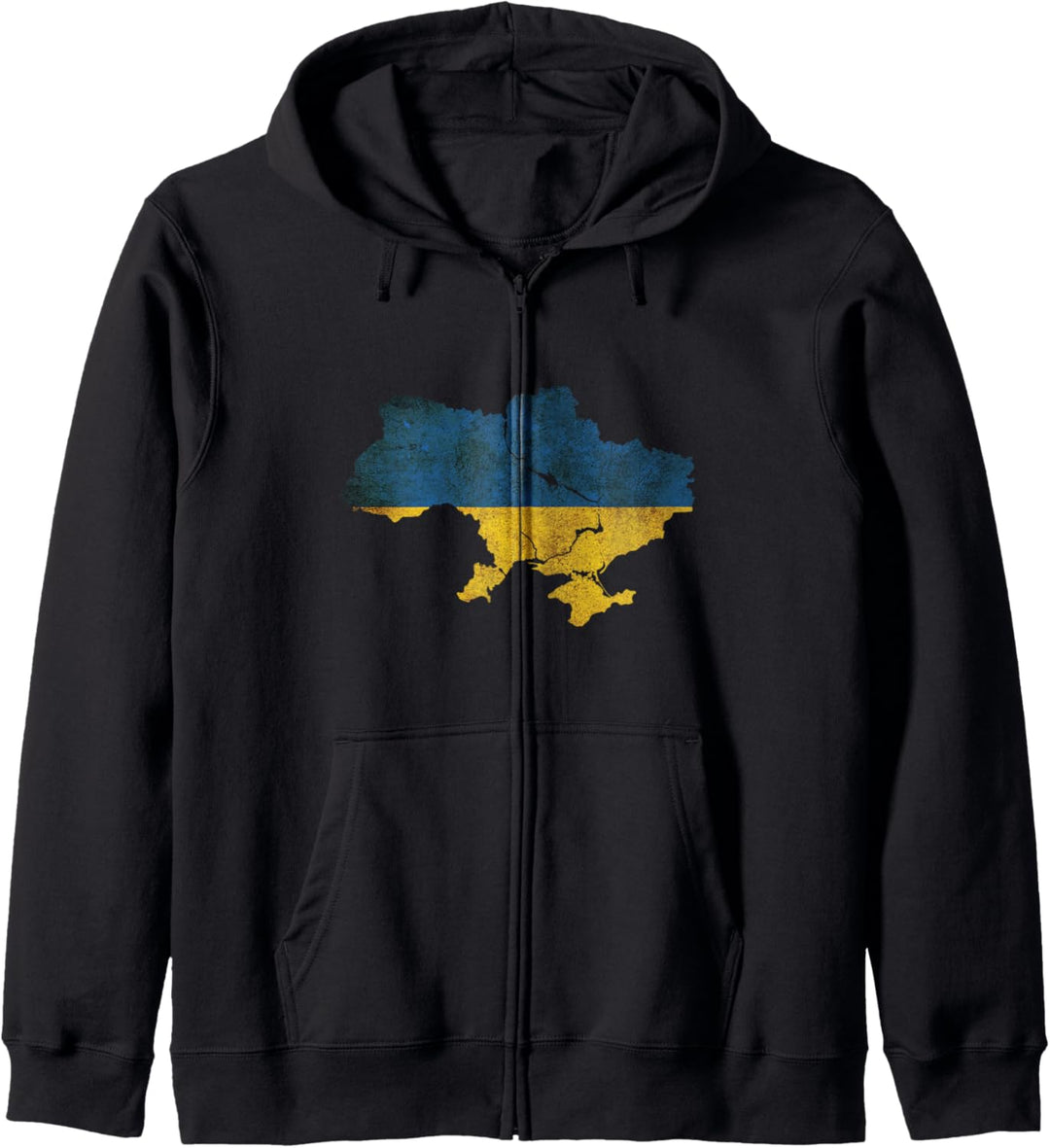 Ukraine - Landesgrenze in Nationalfahne Kapuzenjacke