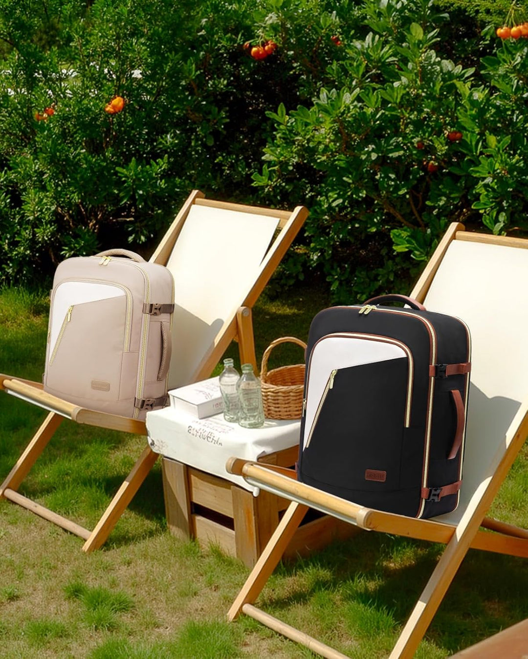 LOVEVOOK Handgepäck Rucksack Flugzeug, Gross Reiserucksack Damen 18 Zoll Laptop Rucksäcke, Travel Ba