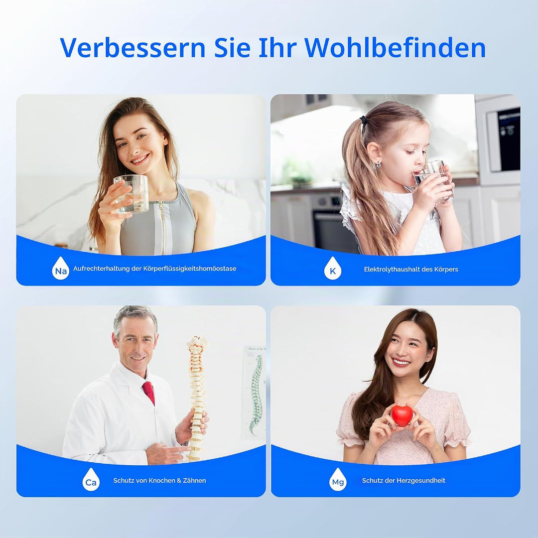 Waterdrop Remineralisation Inline-Wasserfilter, 1/4" Quick Connect Post Filter für Umkehrosmose-Filt