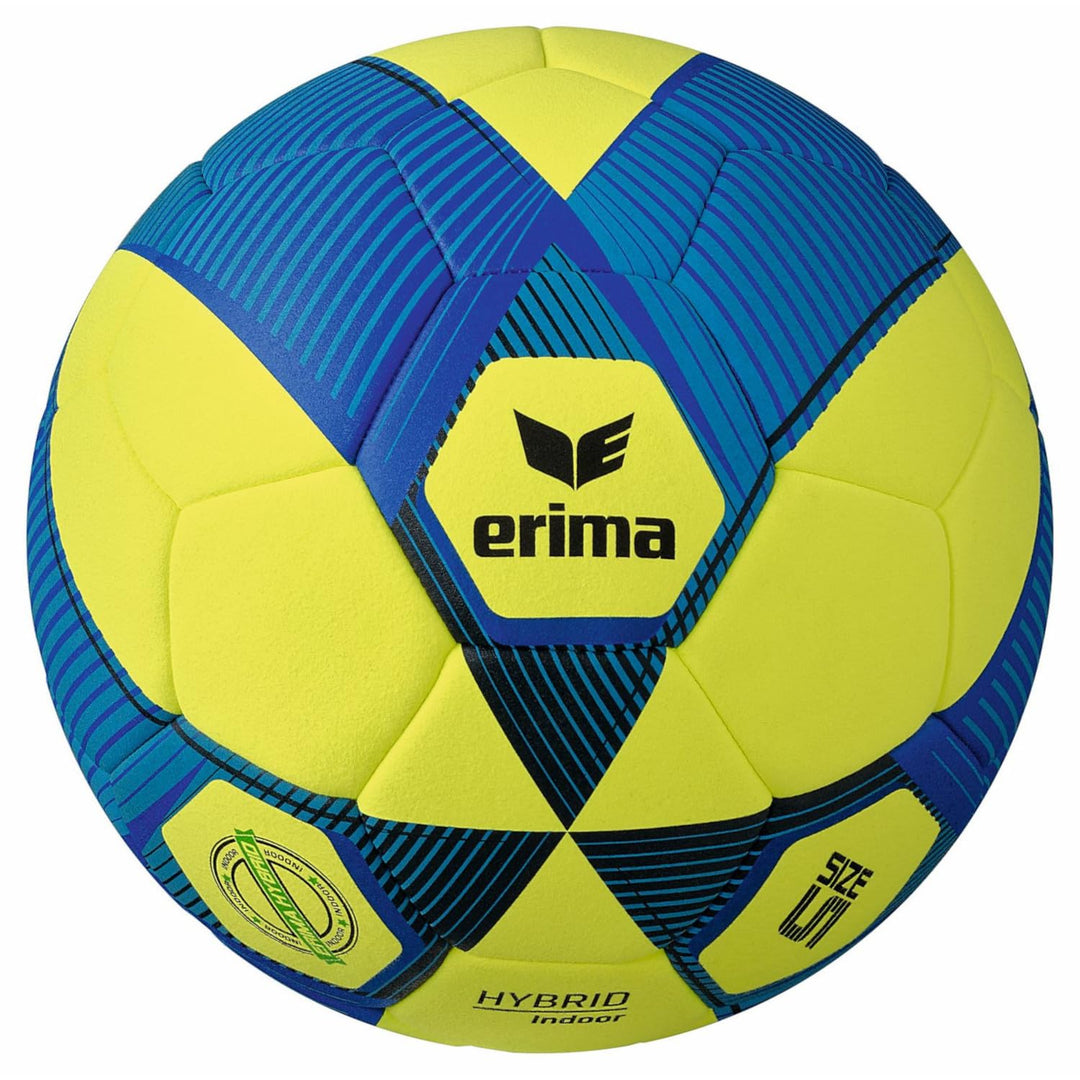 Erima Fussball HYBRID Indoor gelb/new royal 5, gelb/new royal 5