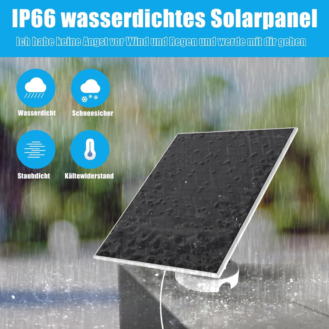 6W Solarpanel kompatibel mit Ring Spotlight Cam Plus/Pro und Stick Up Cam-Akku, Solarladegerät für R