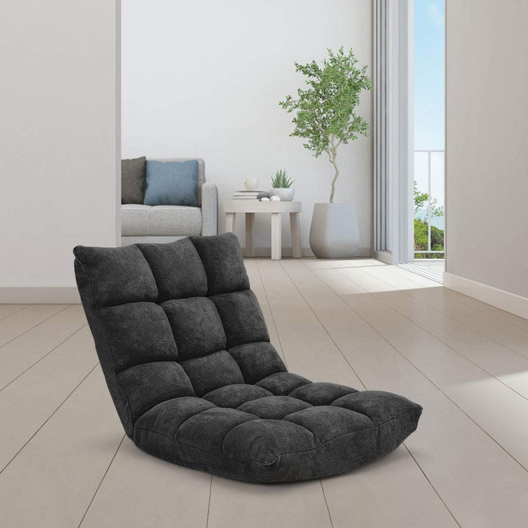 GOPLUS Bodenstuhl, Bodensofa mit Rückenlehne, Bodensessel mit Schlaffunktion, Floor Chair, Lazy Sofa