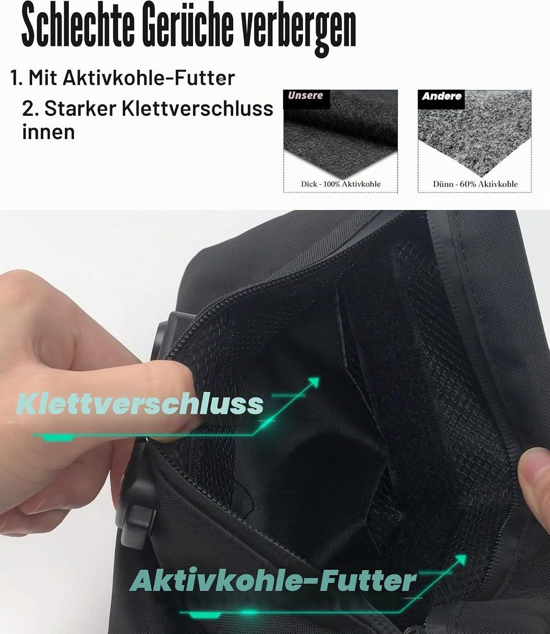 Firedog Geruchsdichte Tasche mit Schloss, 15,2 x 22,9 cm, geruchsdichte Tasche für Reiseaufbewahrung