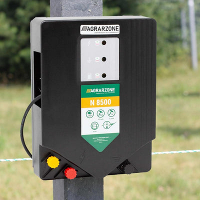 Agrarzone N8500 Weidezaungerät 230V, 12 Joule | Elektrozaungerät mit Strom für Weidezaun | 2 Leistun