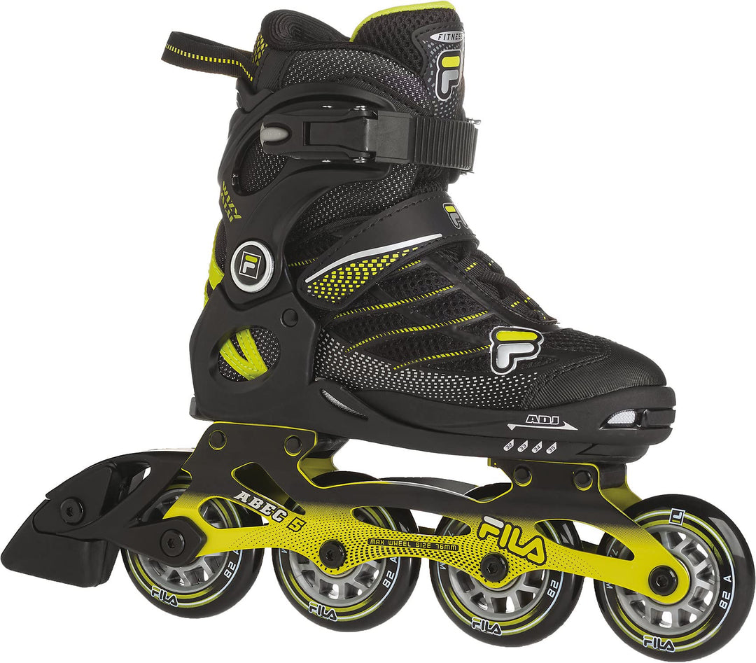 FILA Kid Wizy Alu Inline Skate M 32-35 BLACK/LIME, M 32-35 BLACK/LIME