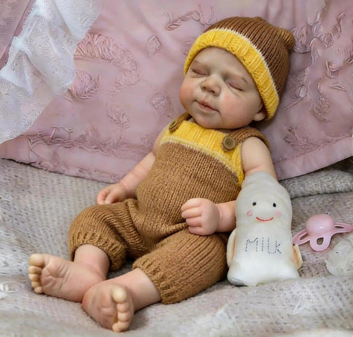 Zero pam Reborn Baby Vollsilikon Lebensecht-39CM Echt Weiche Silikon Baby Mädchen, Reborn Puppen Leb