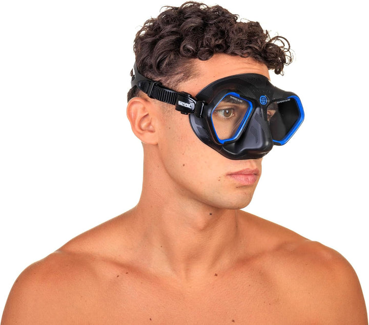 SEAC Raptor, Low Volume Maske für Freitauchen u standard schwarz/blau, standard schwarz/blau
