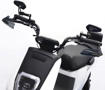 VOBOR Motorrad-Handschützer, hochfester, schlagfester Lenker-Windabweiser für Motorräder(Schwarz), S