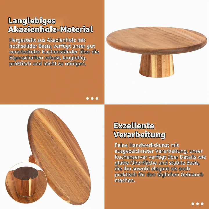 E-ROOM TREND Etagere Tortenständer/Cupcake Ständer aus Holz 1 Etagen | Gross | Kuchenplatte Kuchenst