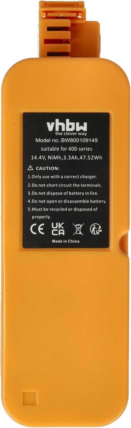 vhbw Akku kompatibel mit iRobot iTouchless AV002A, AV001A Staubsauger (3300 mAh, 14,4 V, NiMH)