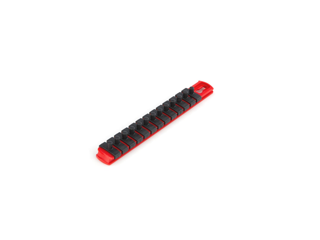 TEKTON 1/4 Inch Drive x 8 Inch Socket Rail, 13 Clips (Red) | OSR01113, Rot 1/4-Inch Drive 20,32 cm (