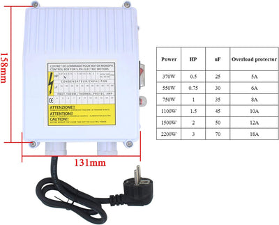 Brunnenpumpe schaltbox tiefbrunnenpumpe 220 motorschutzschalterbox elektrische anschlussbox schaltka