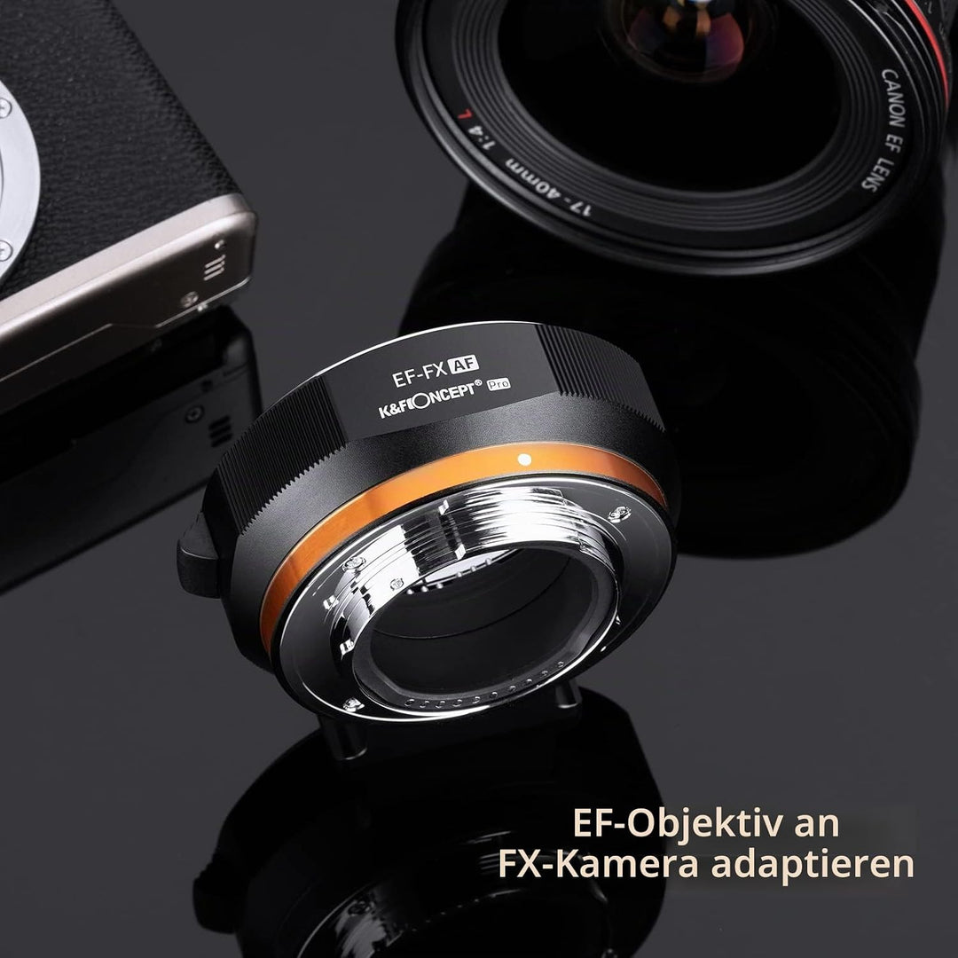K&amp;F Concept EF/EF-S auf FX elektronischer Objektivadapter, Autofokus Objektivadapterring kompatibel