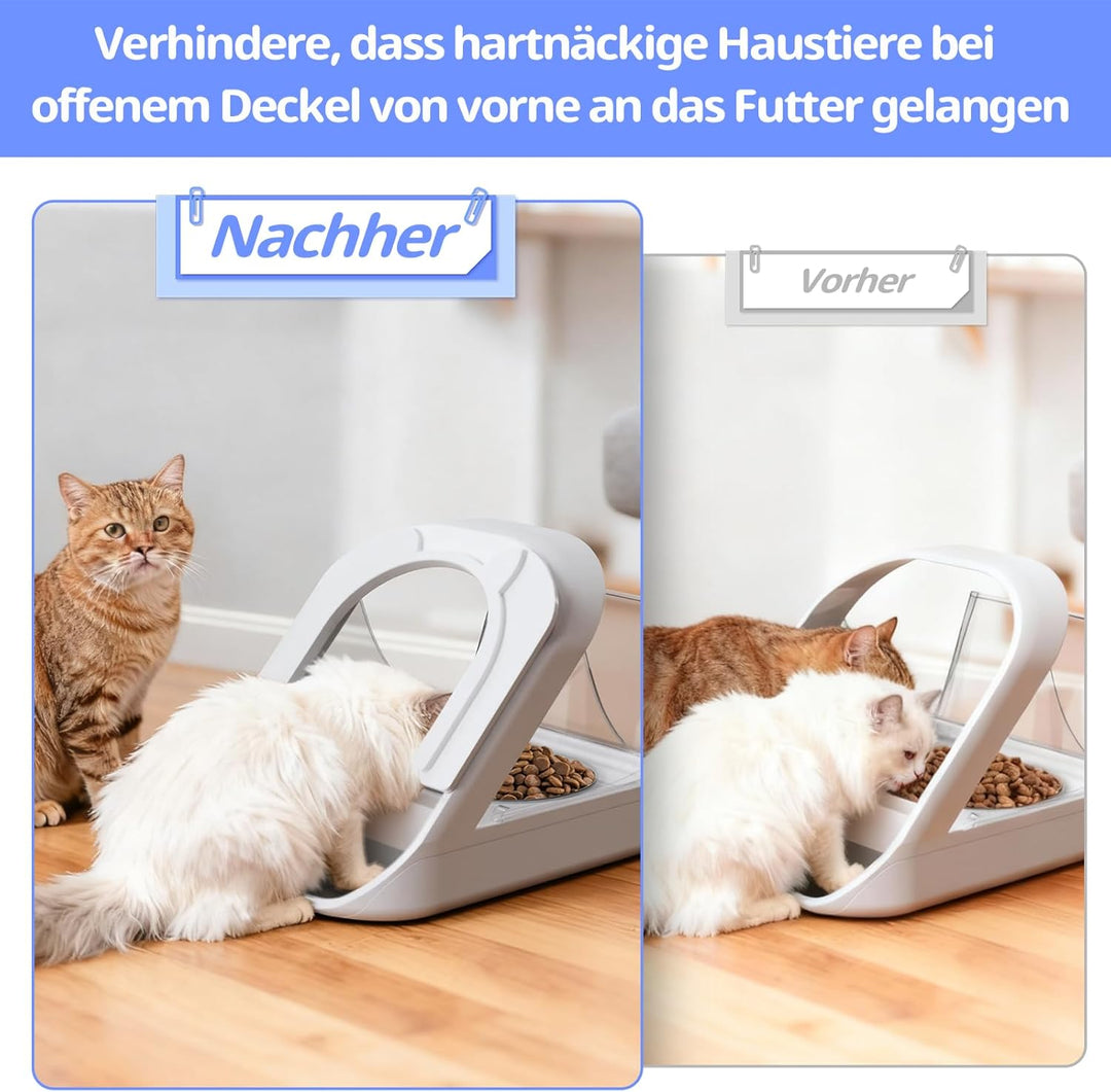 Aufsteckbare Haube, Vordere Abdeckung für Mikrochip-Futterautomat für Katzen, Hartnäckige Haustiere