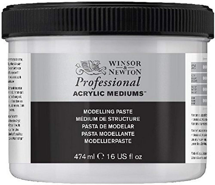 Winsor & Newton 3050917 Modellierpaste, Strukturmittel für Acrylfarben - 474ml Topf Modellierpaste -