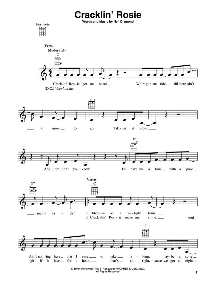 Neil Diamond For Ukulele: Songbook für Ukulele, Taschenbuch