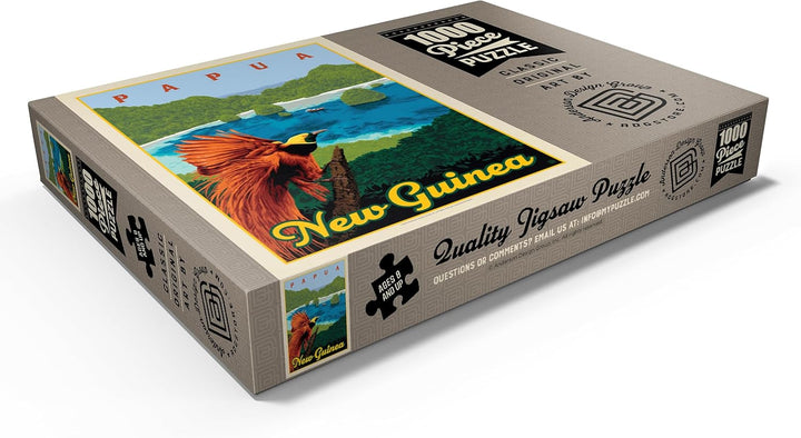 Papua New Guinea: EIN Paradies biologischer Vielfalt, Vintage Poster - Premium 1000 Teile Puzzle - M