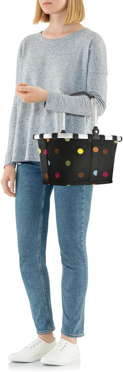 reisenthel carrybag XS dots– Stabiler Einkaufskorb mit praktischer Innentasche – Elegantes und wasse