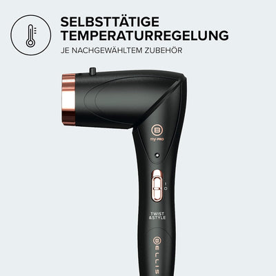 Bellissima Twist & Style, Lockenstab, Griff + 4 Zubehörteile für Locken und Wellen, automatische Tem