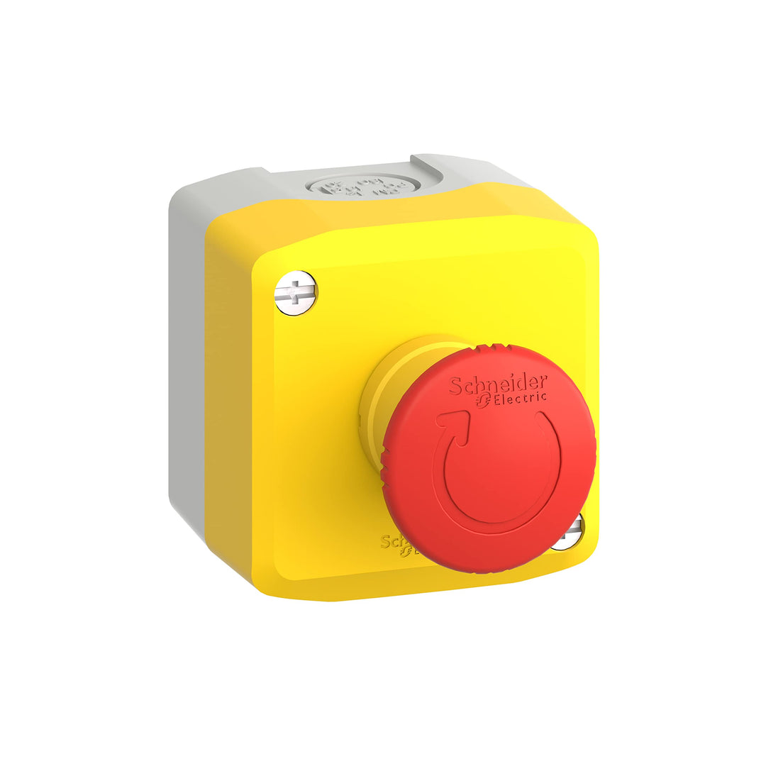 Schneider Electric - Aufbaugehäuse XAL-K, Not-Halt/Not-Aus-Funktion, 1S+1Ö, XALK178E, Rot Gelb