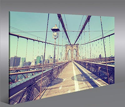 islandburner Bild Bilder auf Leinwand Brooklyn Bridge V3 Manhattan New York City 1p XXL Poster Leinw