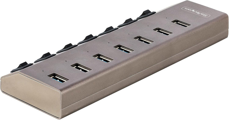 StarTech.com 7-Port USB 3.0 Hub Mit Netzteil Und Individuellen EIN/Aus Schaltern, USB-C/A 3.1 Auf 7X