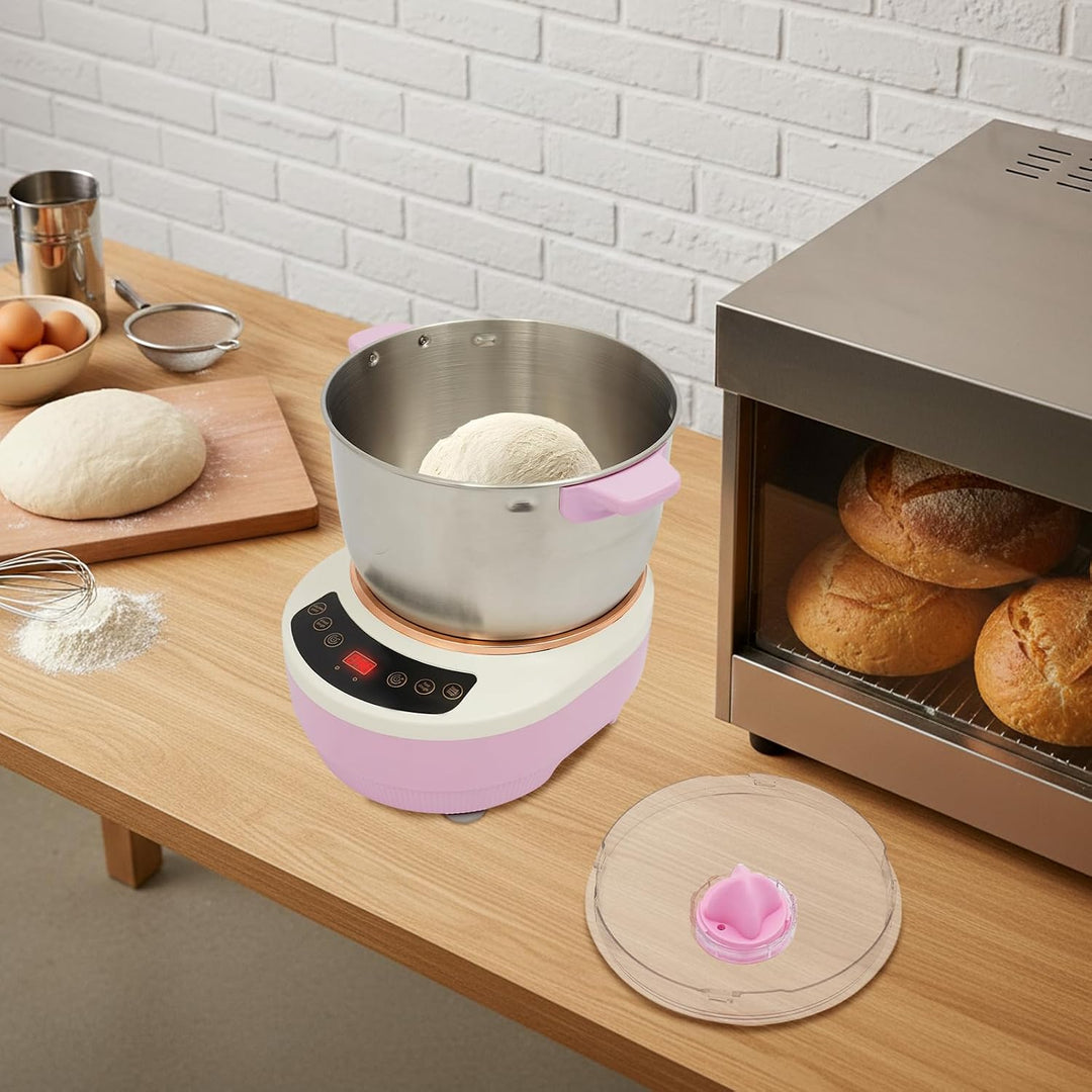 Teigmaschine, 7L Teigknetmaschine mit Knet- und Fermentationsfunktion (Rosa), Rosa
