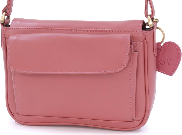Gigi - Damen Leder Umhängetasche - Crossbody Bag/Handtasche Klein - Verstellbarer Schultergurt - mit