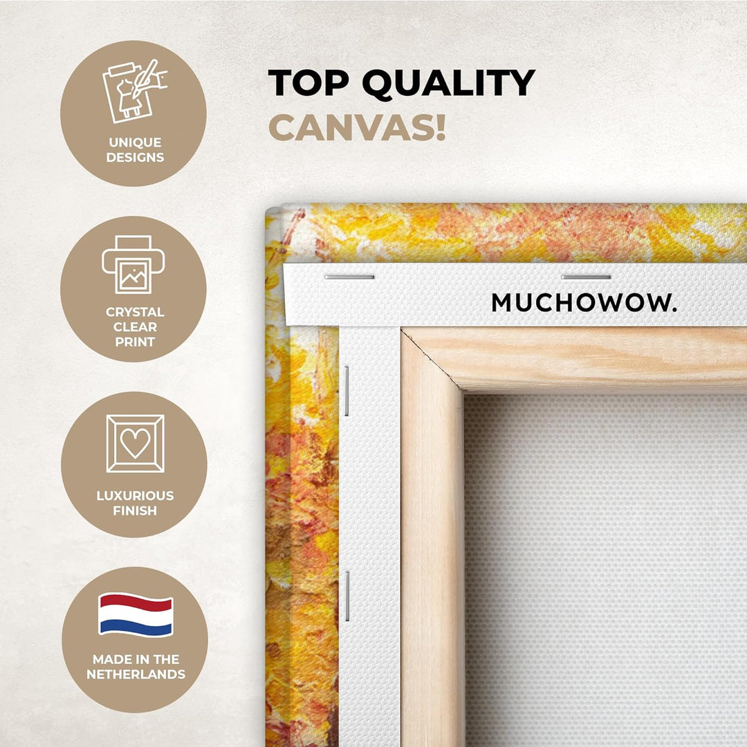 MuchoWow© Leinwand 80x60 cm Deko Schlafzimmer Aesthetic Leinwandbilder Wohnzimmer Gemälde Foto Gesch
