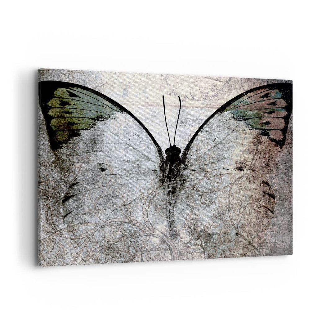 Bilder auf Leinwand 100x70cm Leinwandbild Schmetterling Abstraktion Gross Wanddeko Bild Schlafzimmer