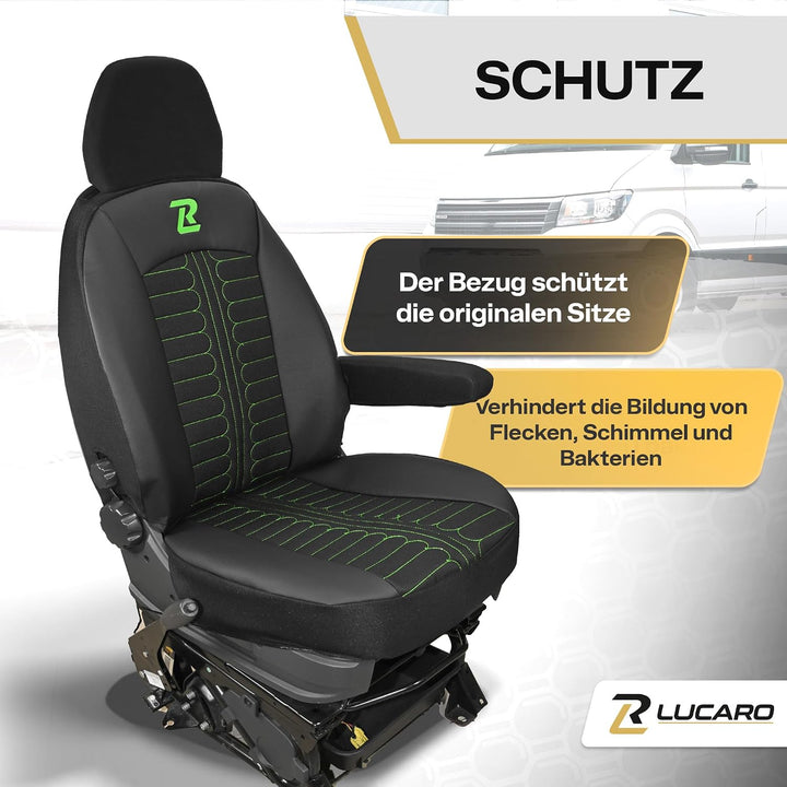 Sitzbezug für FIAT Ducato, Peugeot Boxer, Citroen Jumper, Opel Movano | LUCARO Vordersitzbezug Set 1