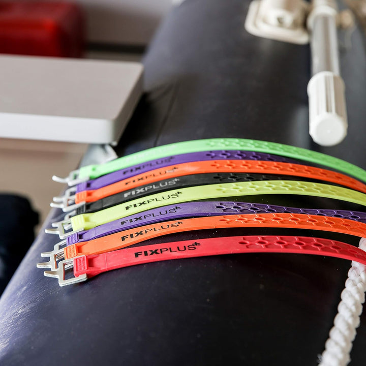 Fixplus Strap 4er-Pack - Zurrgurt Zum Sichern, Befestigen, Bündeln und Festzurren, aus Spezialkunsts