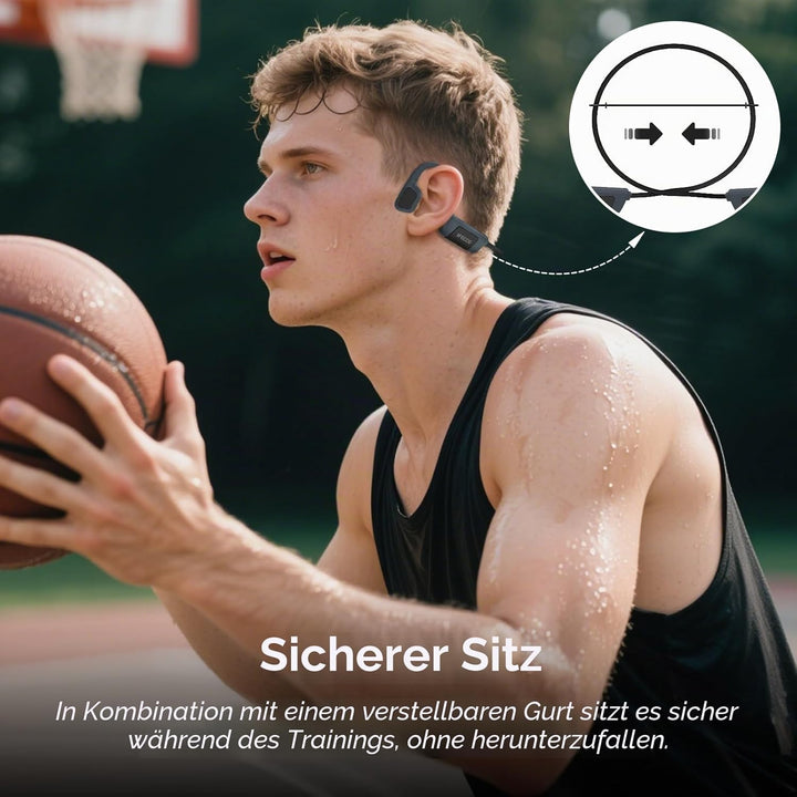 IFECCO Kopfhörer Schwimmen, Knochenschall Kopfhörer Bluetooth 5.4, IP68 wasserdichte Open Ear Kopfhö