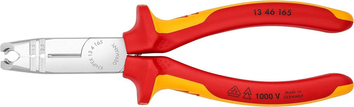 Knipex Abmantelungszange verchromt, isoliert mit Mehrkomponenten-Hüllen, VDE-geprüft 165 mm 13 46 16