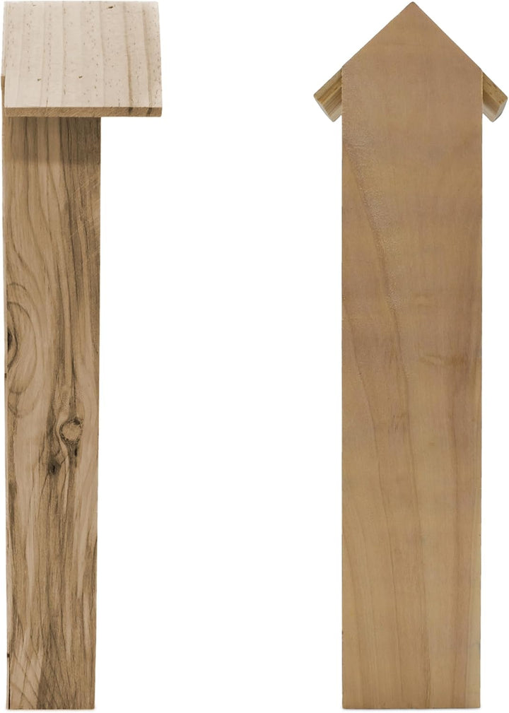 Holz Insektenhotel mit Erdspiess - H 78 cm - Insektenhaus naturbelassen zum Aufstellen - Bienenhotel