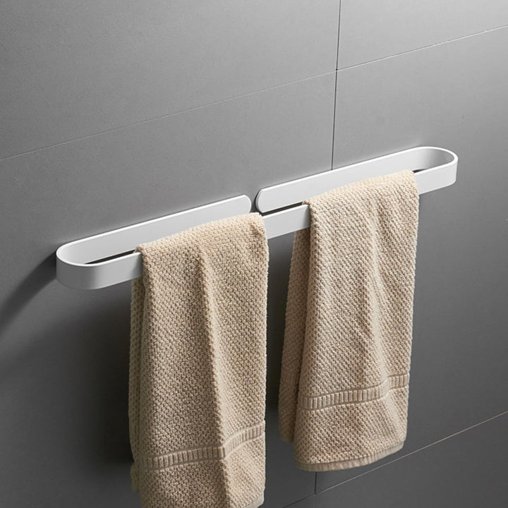 Veemoon Handtuchhalter aus Aluminiumlegierung ohne Bohren 50cm Weiss Wandmontage Handtuchstange für