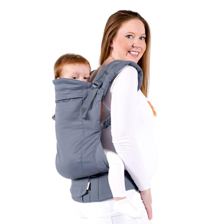 Beco Toddler Babytrage mit extra breitem Sitz - Kindertragerucksack aus 100% Baumwolle, 2 Trageposit